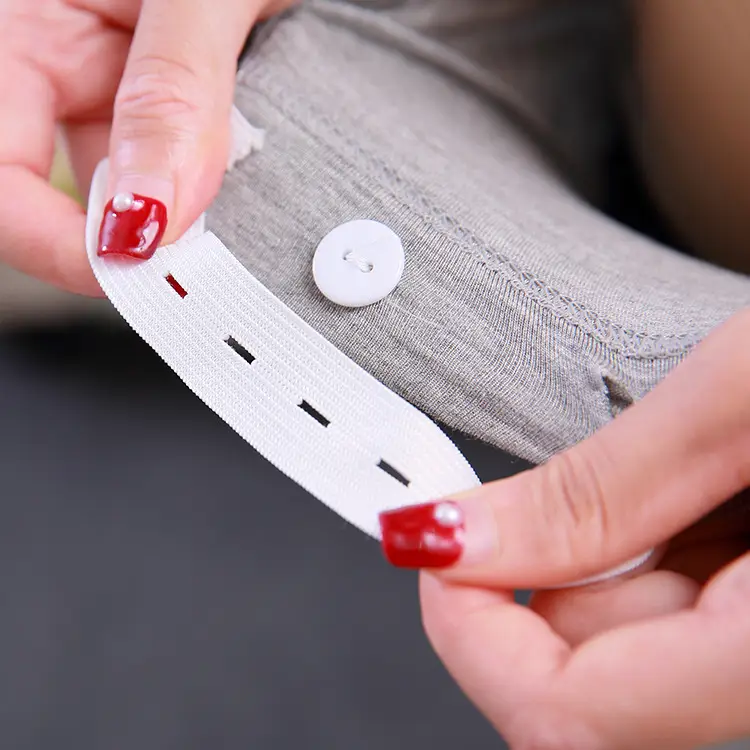 White Adjustable Maternity Shorts for Women - Image 5