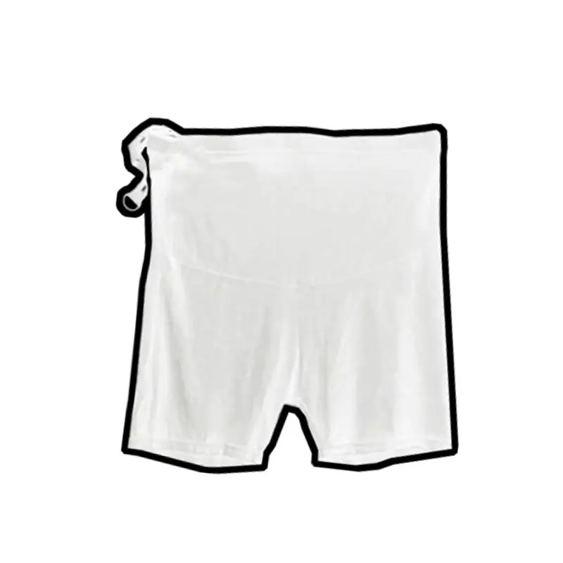 White Adjustable Maternity Shorts for Women - Image 7