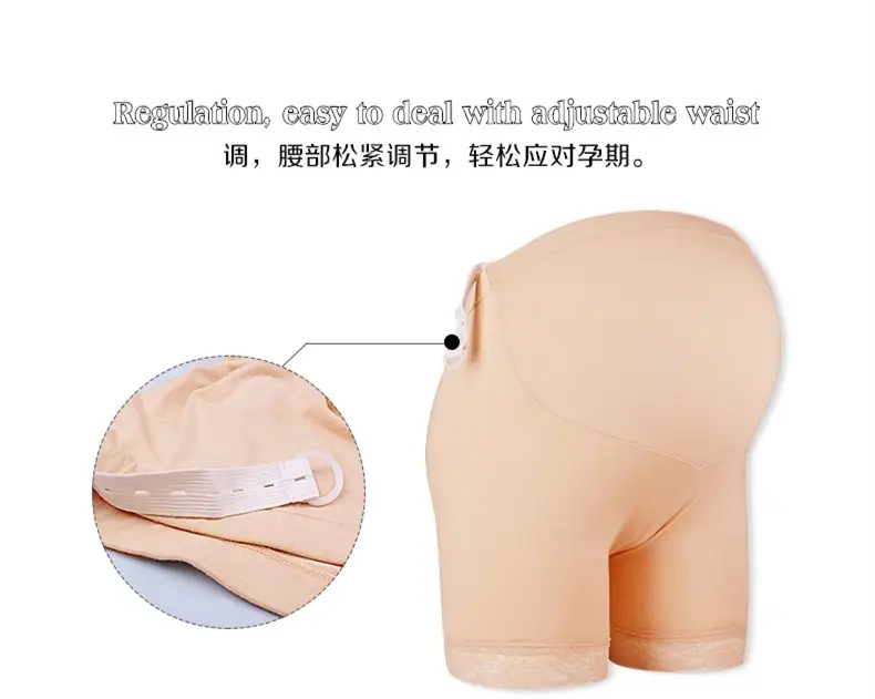 White Adjustable Maternity Shorts for Women — feature 16
