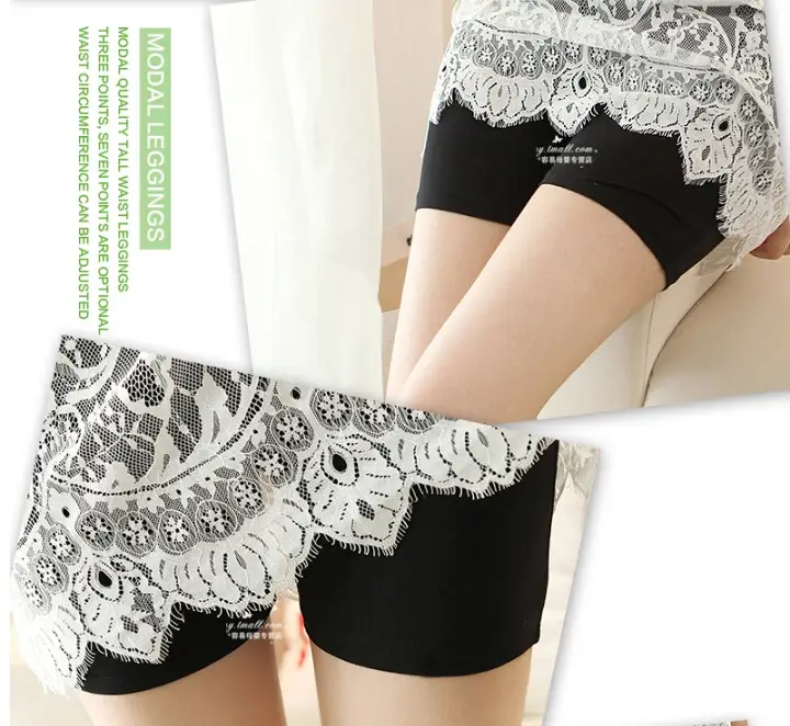 White Adjustable Maternity Shorts for Women — feature 4
