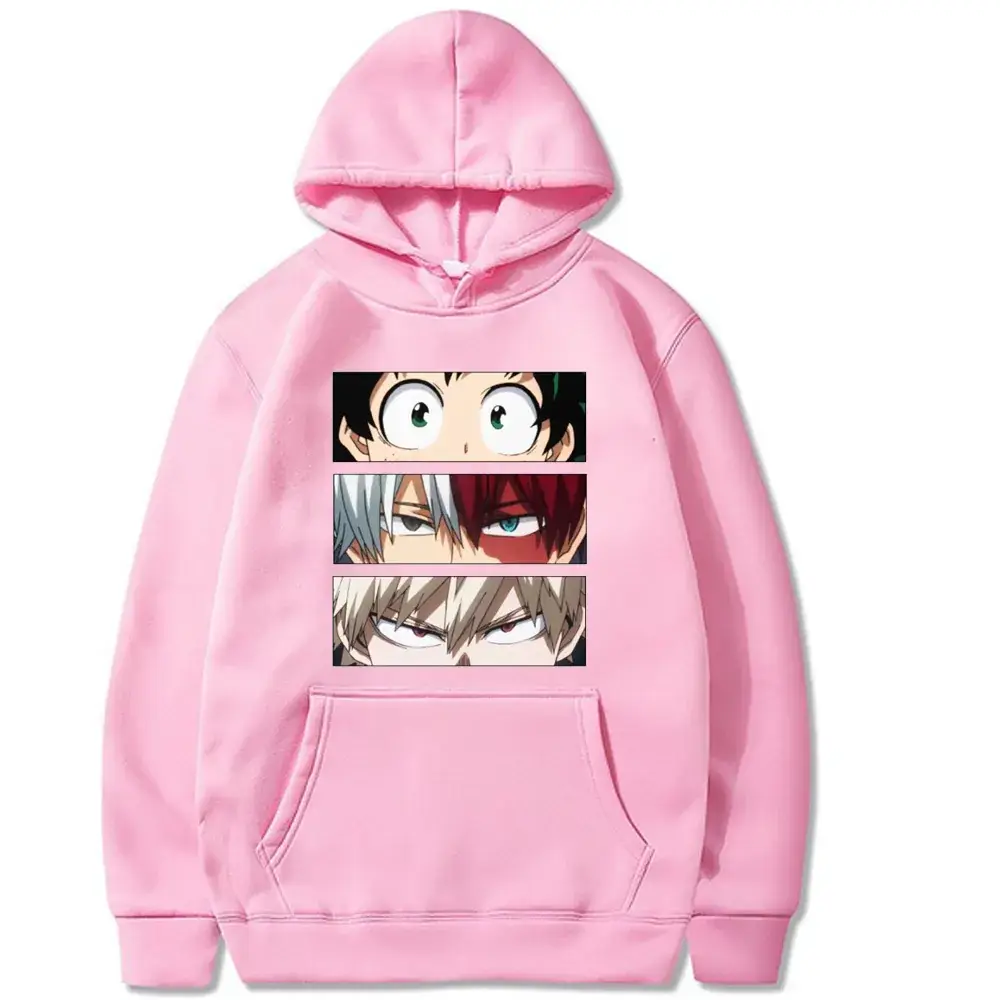 Men Women Gray My Hero Academia Hooded Sweatshirt - Image 6