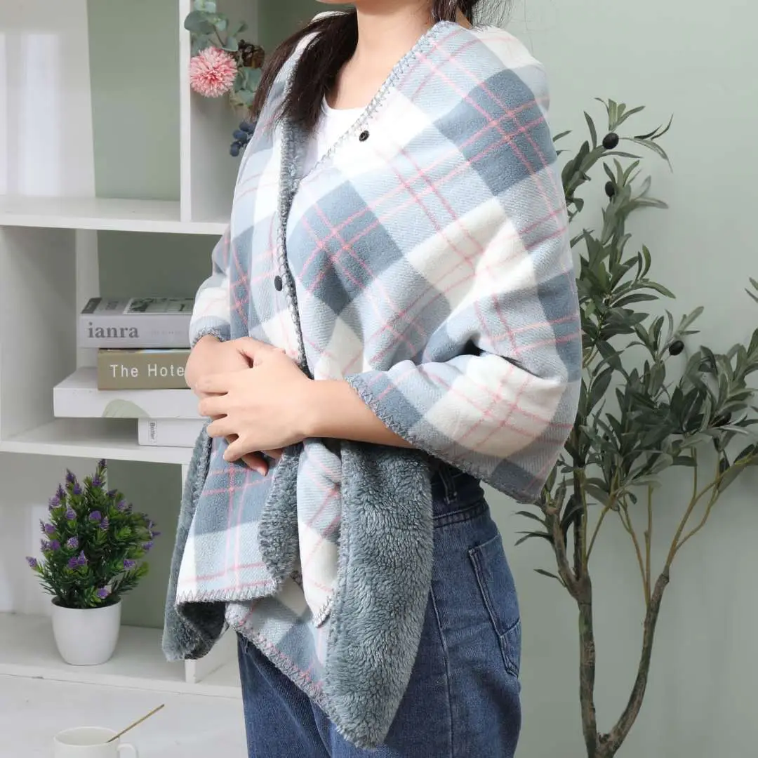 Plaid Fleece Blanket for Women Office Use - Image 5