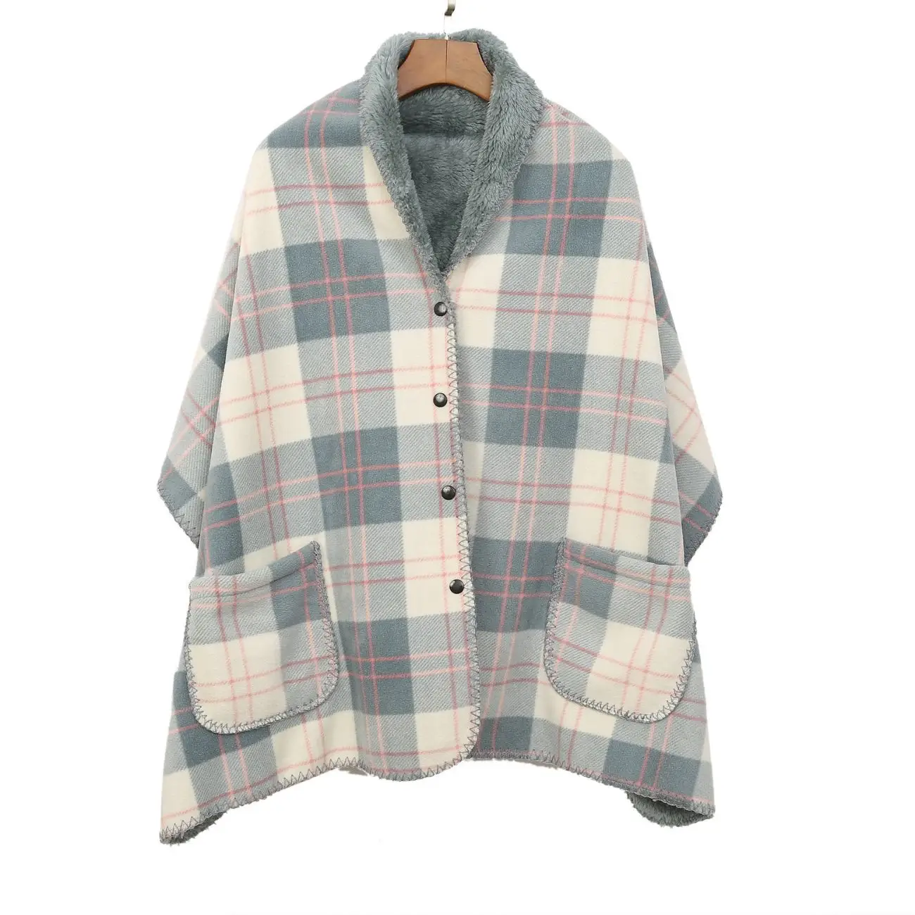 Plaid Fleece Blanket for Women Office Use - Image 8