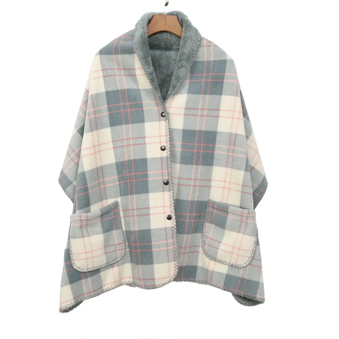 Plaid Fleece Blanket for Women Office Use - Image 3