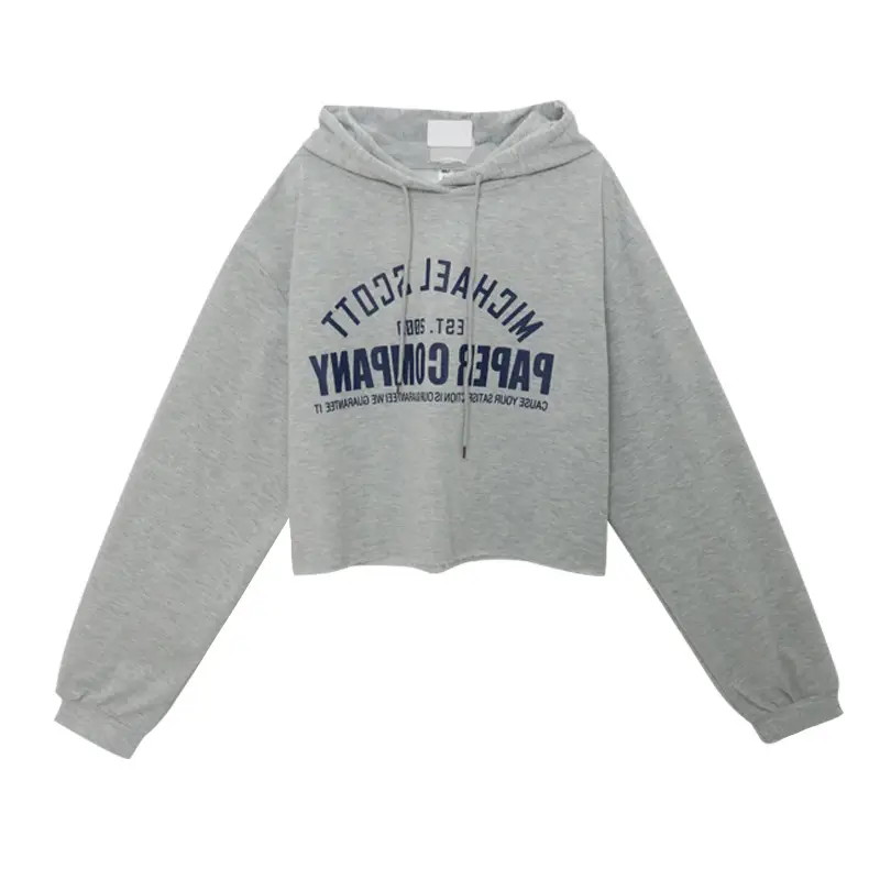 Women Letter Print Hoodie White 2025 Autumn - Image 7