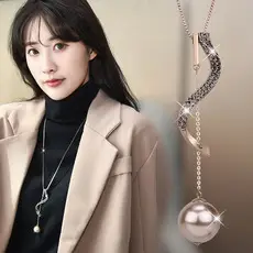 Rose Gold Double Ring Hip Hop Necklace for Women — feature 7
