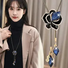 Rose Gold Double Ring Hip Hop Necklace for Women — feature 8