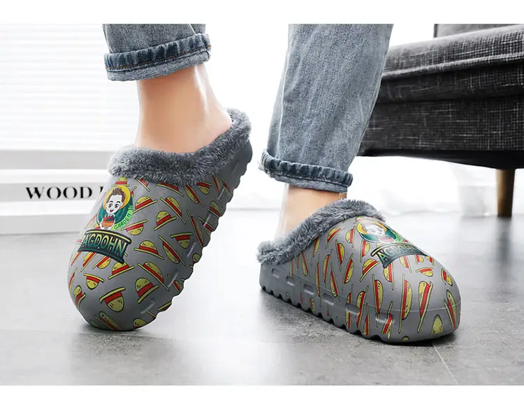 Winter Fleece Slippers Sesame Street Yellow Warm Plus Size — feature 18
