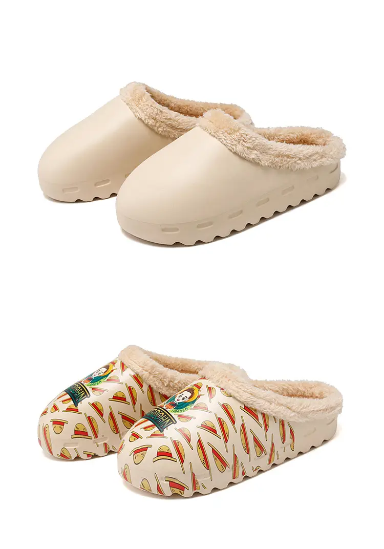 Winter Fleece Slippers Sesame Street Yellow Warm Plus Size — feature 22