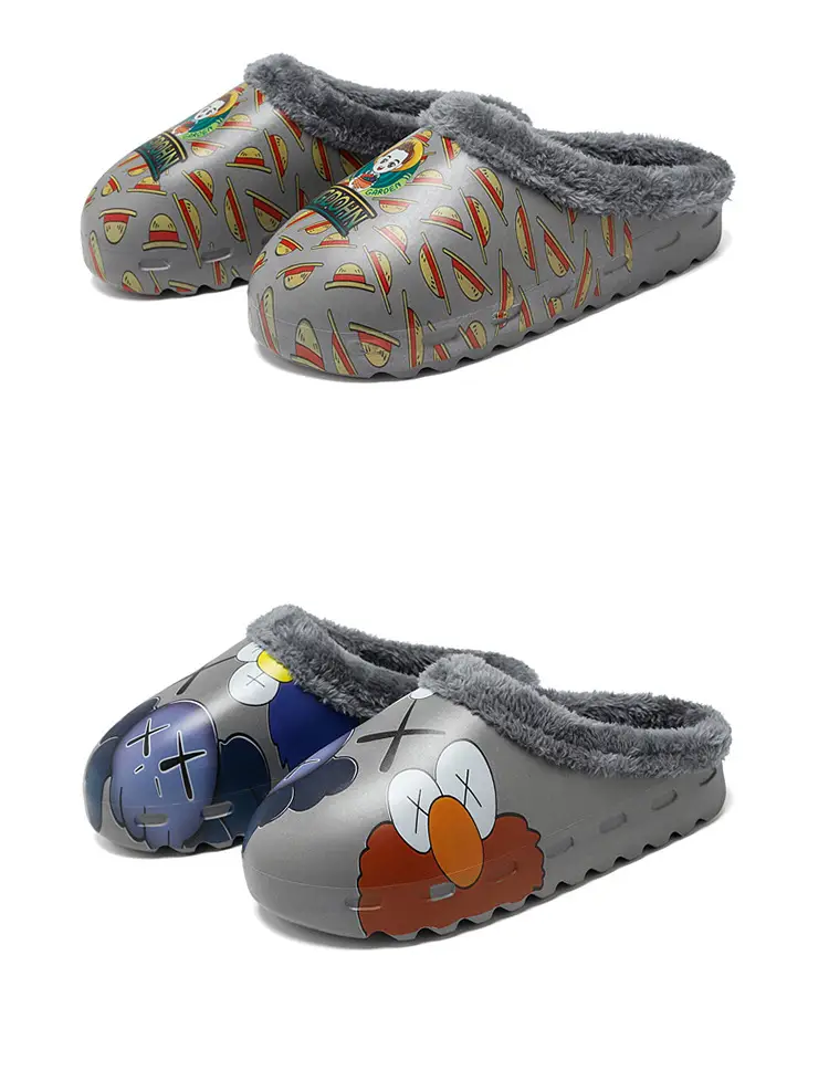 Winter Fleece Slippers Sesame Street Yellow Warm Plus Size — feature 25
