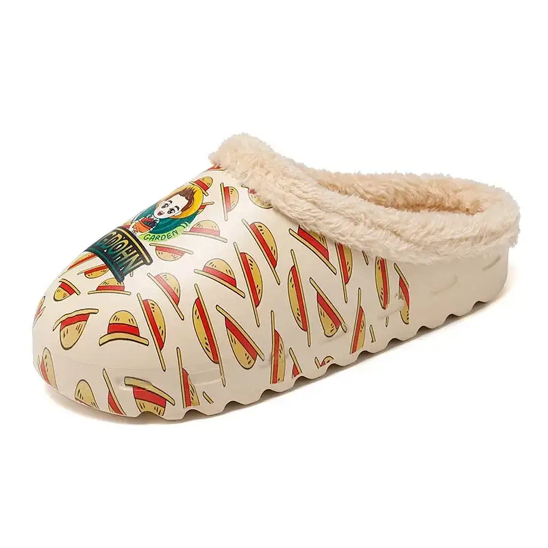 Winter Fleece Slippers Sesame Street Yellow Warm Plus Size - Image 23