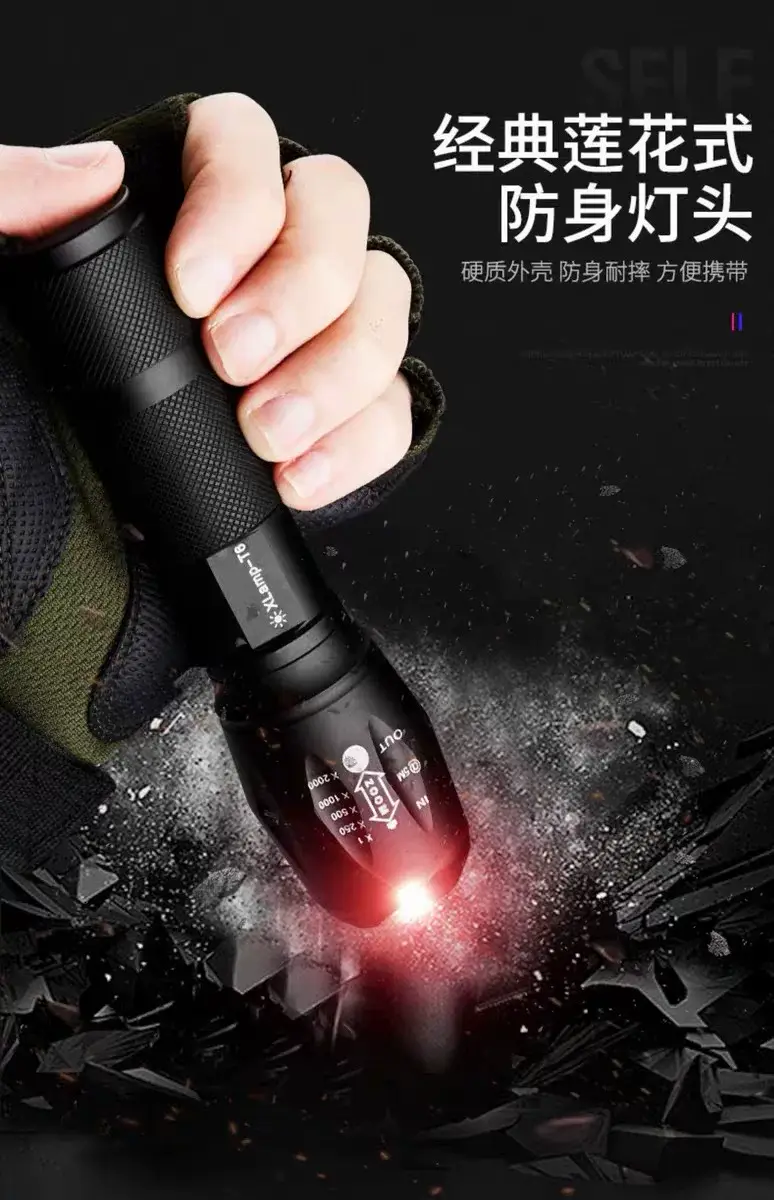 Rechargeable Zoom Flashlight for Outdoor Use — feature 13