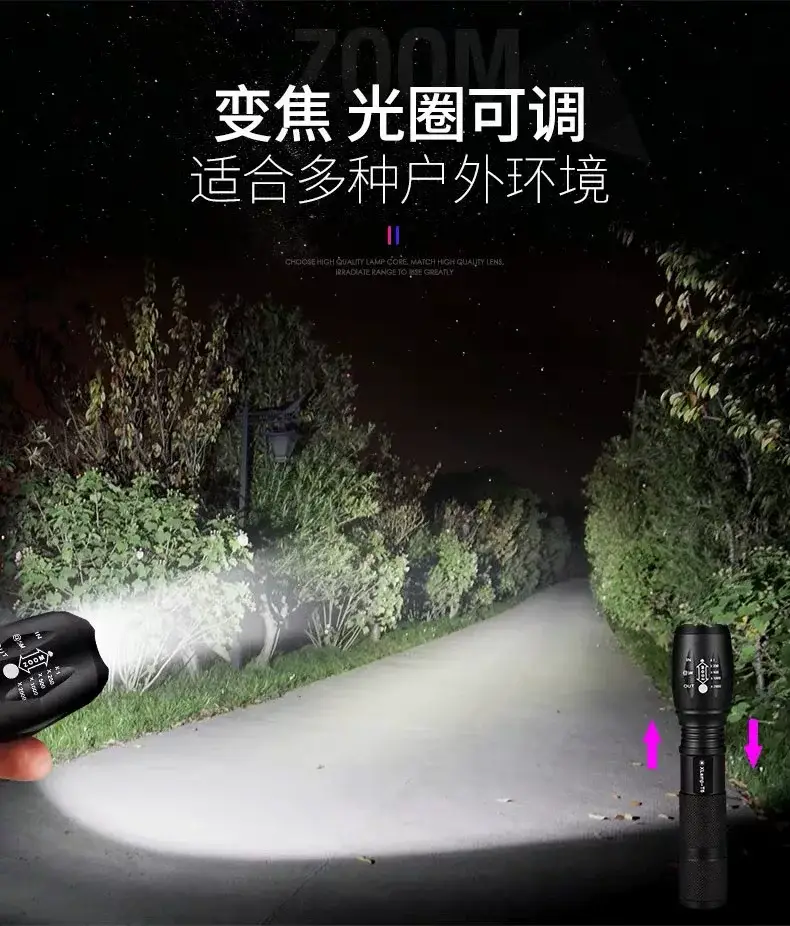 Rechargeable Zoom Flashlight for Outdoor Use — feature 4