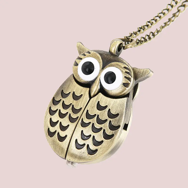 Nostalgic Bronze Owl Pocket Watch Chain - Image 2
