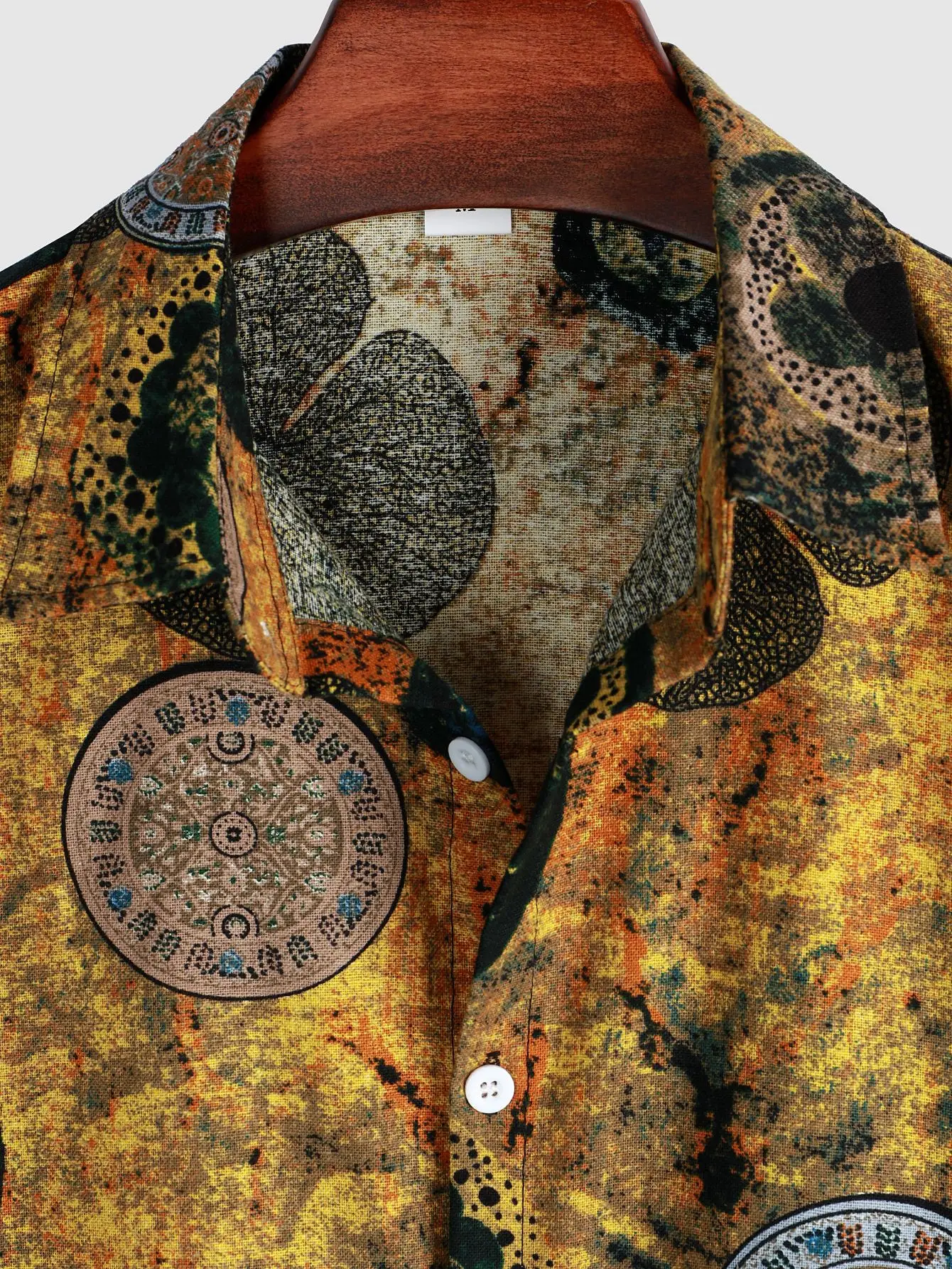 Men's Printed Cotton Shirt Short Sleeve Summer Wear - Image 3