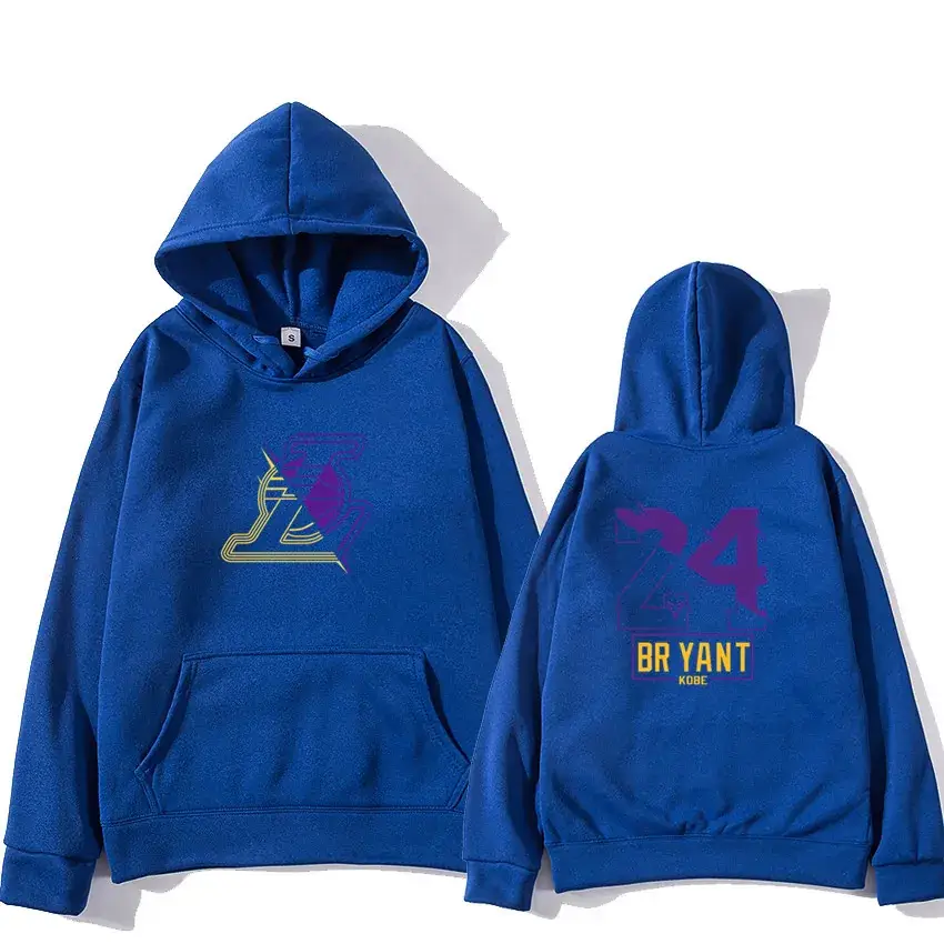 Blue Printed Hoodie Set for Men Women 2020 Winter Casual - Image 18