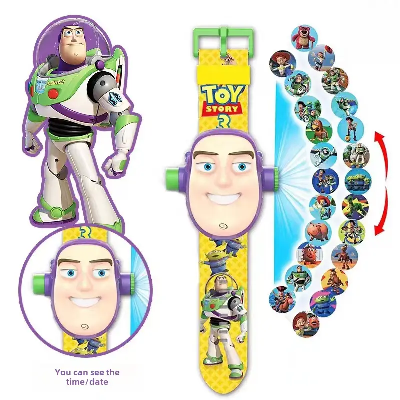 Kids Cartoon 24 Projection Watch Flip Toy Watch - Image 2