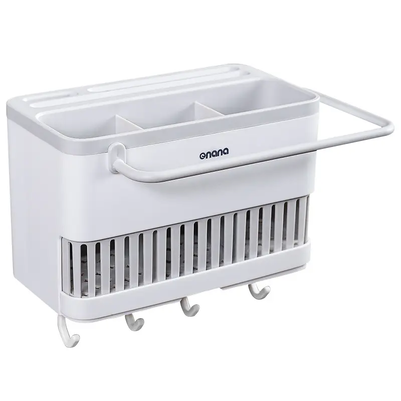 Wall-Mounted Kitchen Chopstick Cage with Storage Box - Image 6