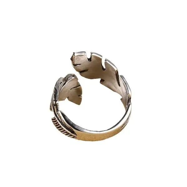 27MM Feather Casting Ring Stainless Steel European American - Image 5