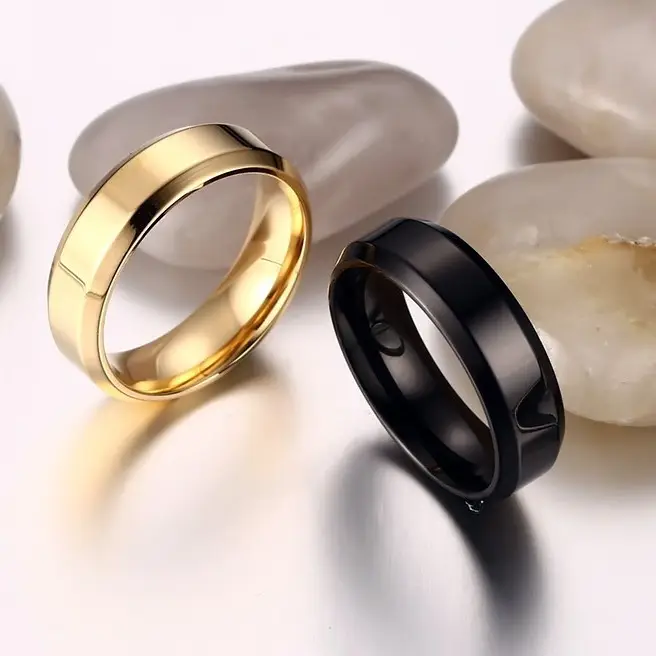 Stainless Steel Ring Three Colors Fashion Jewelry