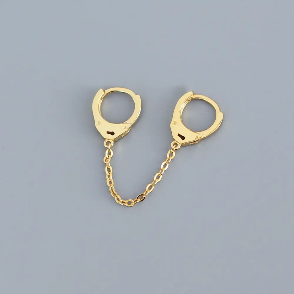 Cross-Border Stacked Earrings Gold & Silver Women