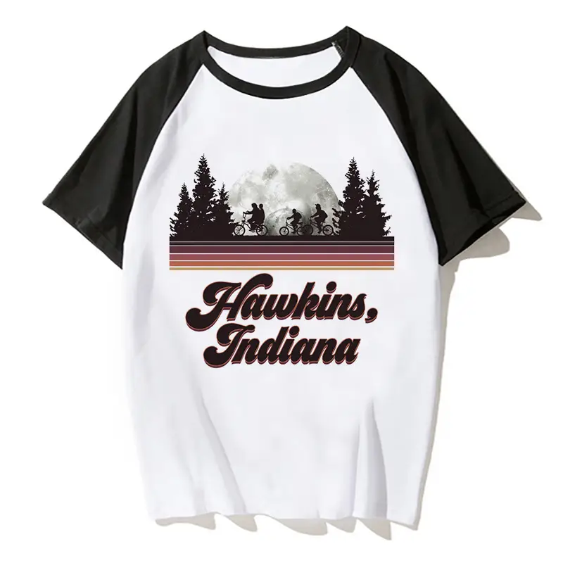 2019 THINGS Printed Raglan Sleeve T-Shirt White Black
