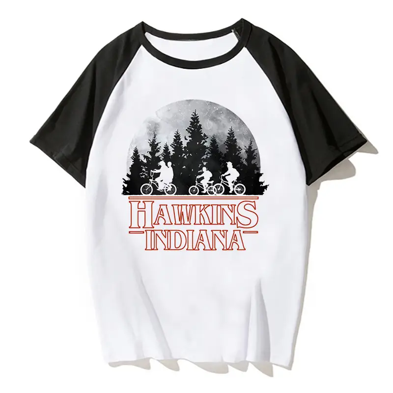 2019 THINGS Printed Raglan Sleeve T-Shirt White Black