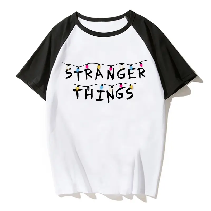 2019 THINGS Printed Raglan Sleeve T-Shirt White Black