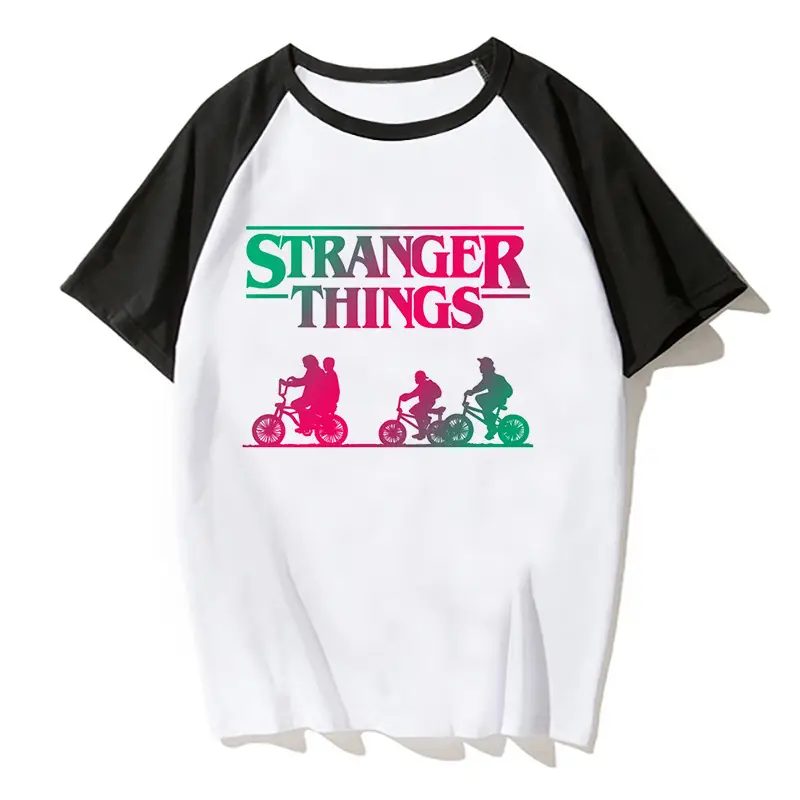 2019 THINGS Printed Raglan Sleeve T-Shirt White Black
