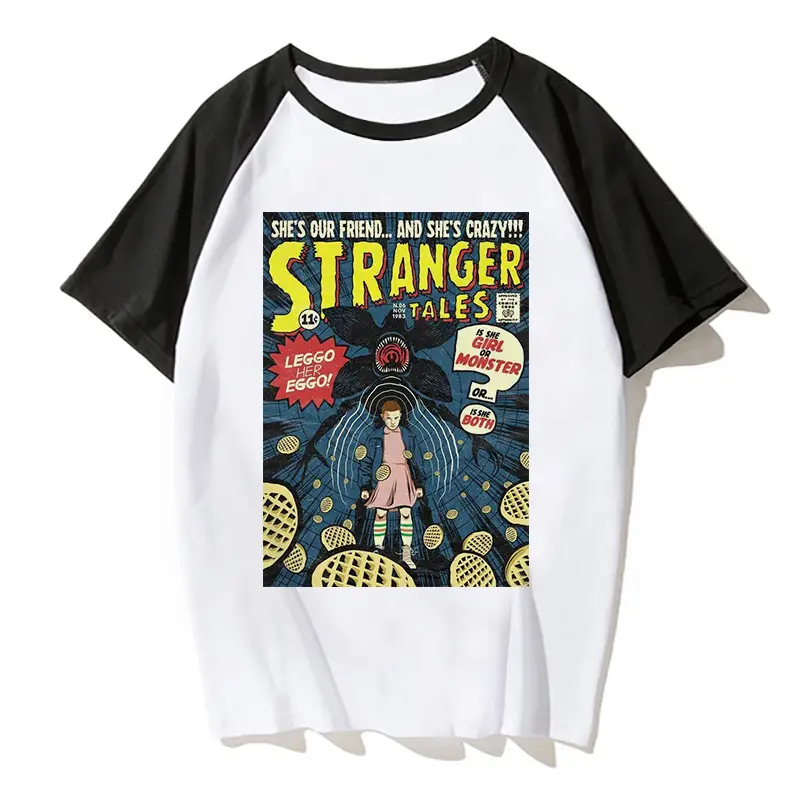 2019 THINGS Printed Raglan Sleeve T-Shirt White Black