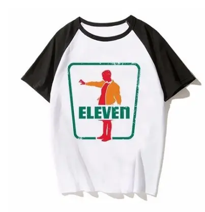 2019 THINGS Printed Raglan Sleeve T-Shirt White Black