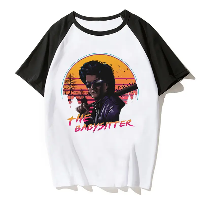 2019 THINGS Printed Raglan Sleeve T-Shirt White Black