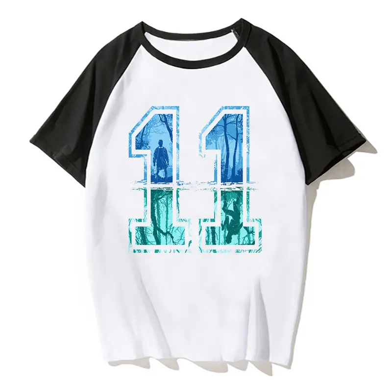 2019 THINGS Printed Raglan Sleeve T-Shirt White Black