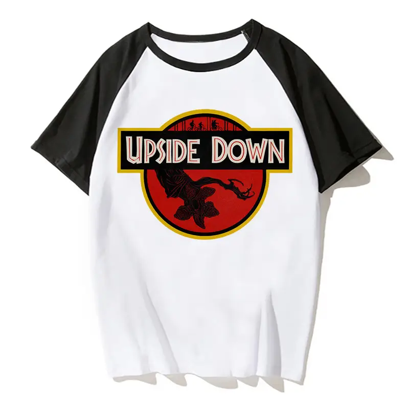 2019 THINGS Printed Raglan Sleeve T-Shirt White Black