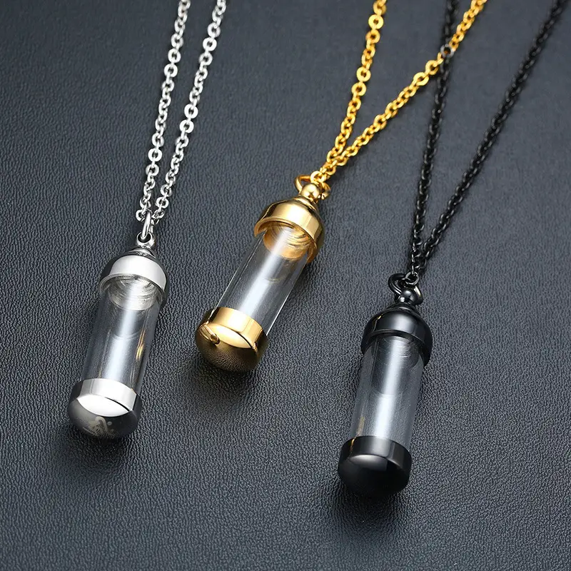 Stainless Steel Perfume Bottle Pendant for Men Women - Image 7