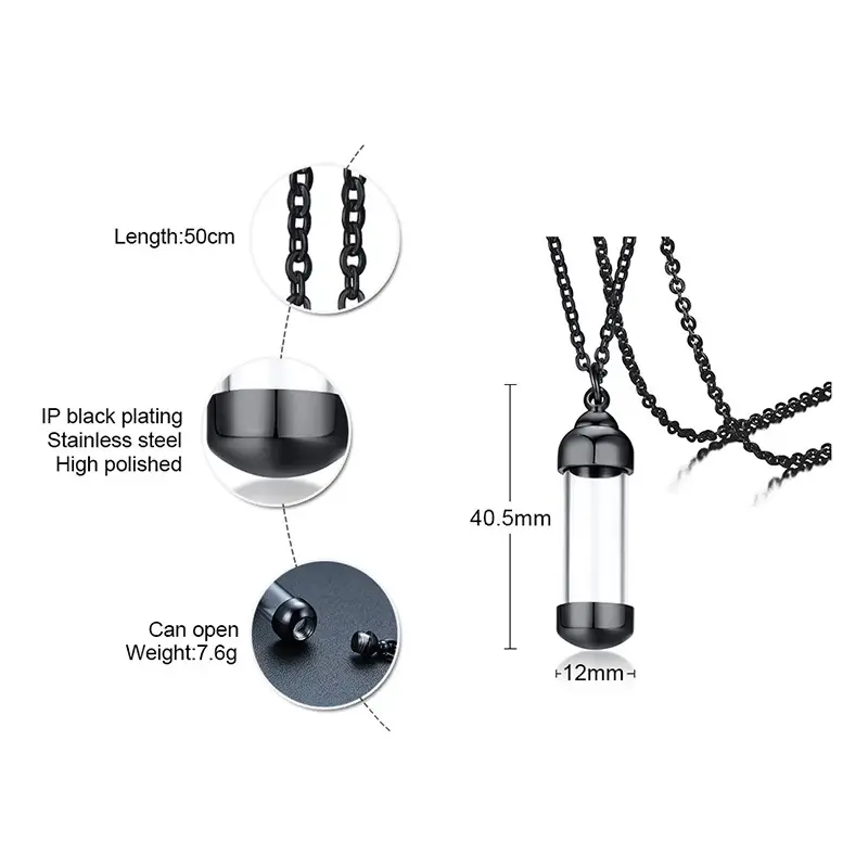 Stainless Steel Perfume Bottle Pendant for Men Women - Image 4