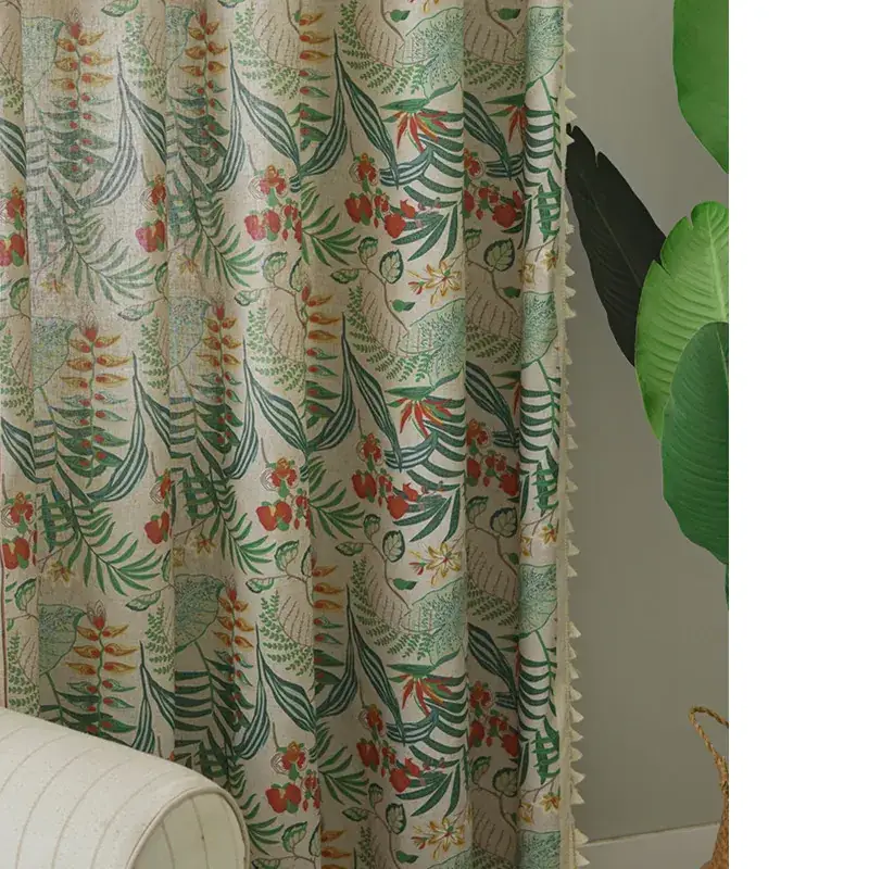 Nordic Striped Cotton Linen Curtain Grey Floating Design - Image 14