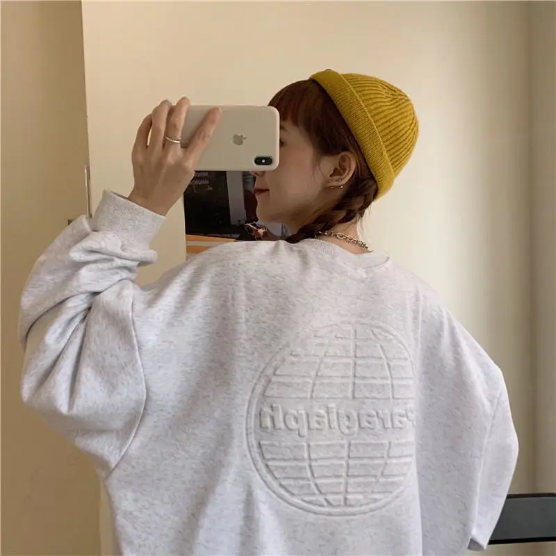 Women's Teal Printed Long Sleeve Sweatshirt - Image 5