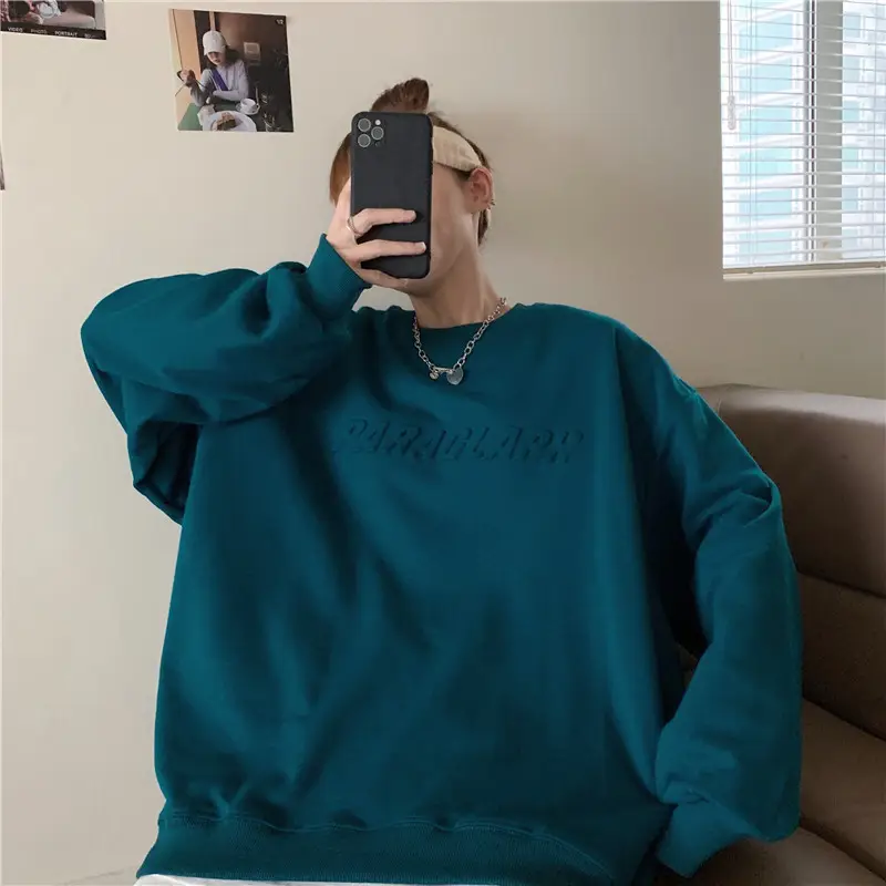 Women's Teal Printed Long Sleeve Sweatshirt — feature 12