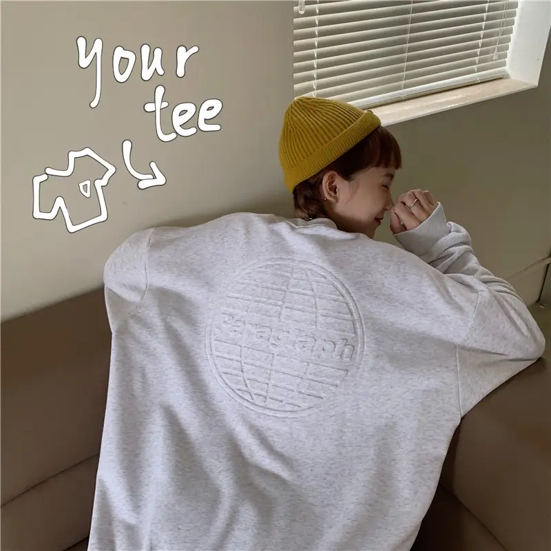 Women's Teal Printed Long Sleeve Sweatshirt — feature 20