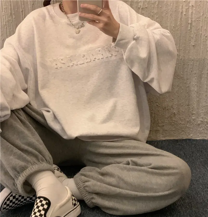 Women's Teal Printed Long Sleeve Sweatshirt — feature 30