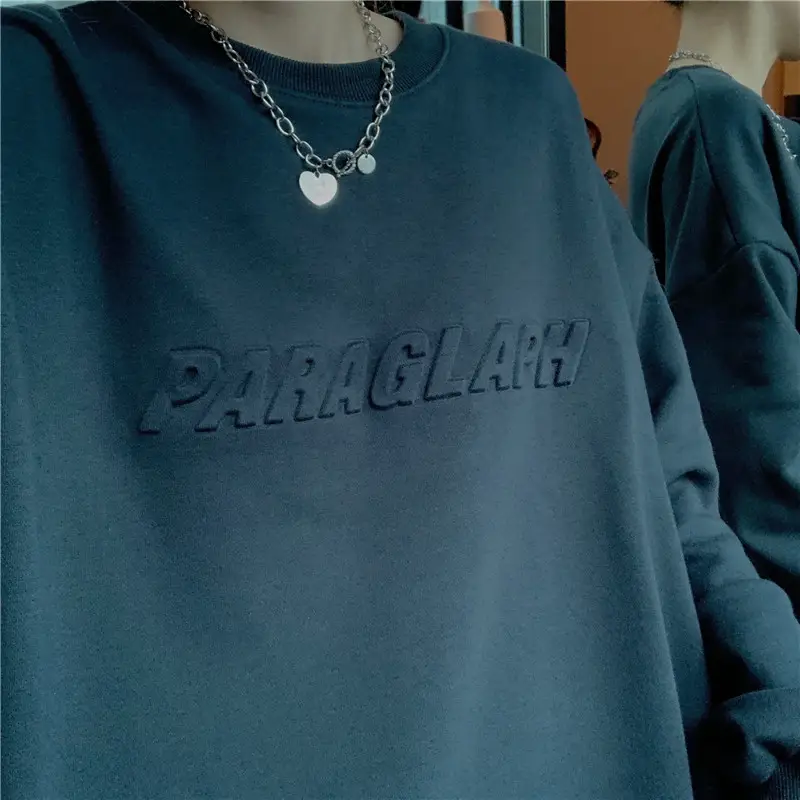 Women's Teal Printed Long Sleeve Sweatshirt — feature 39