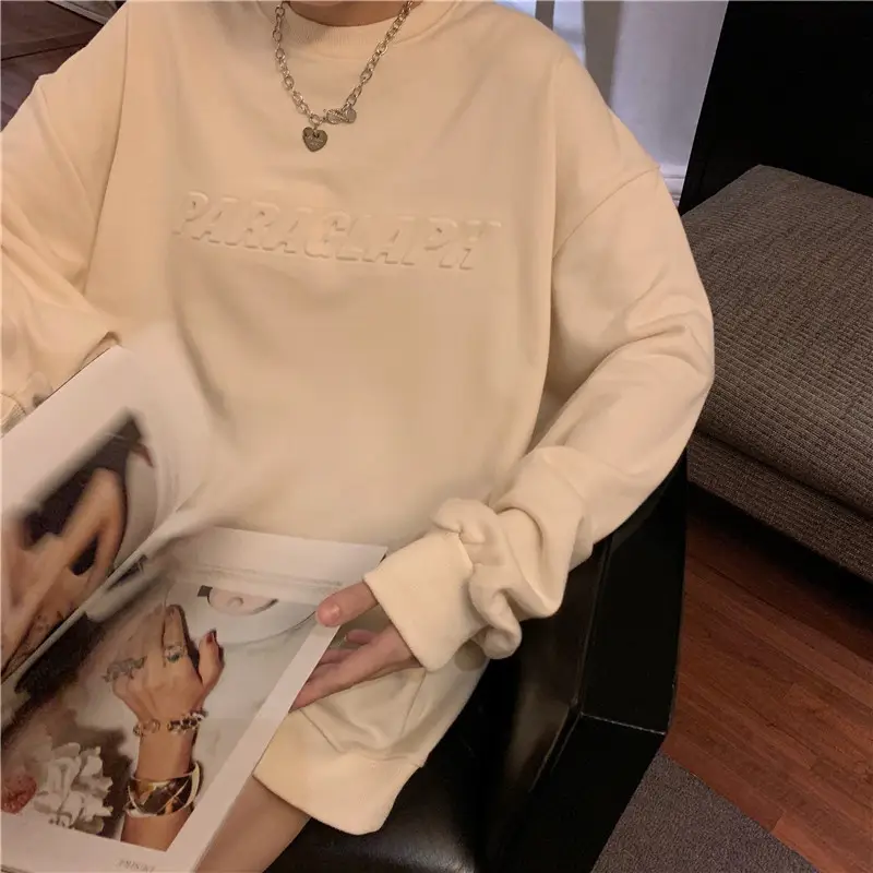 Women's Teal Printed Long Sleeve Sweatshirt — feature 49