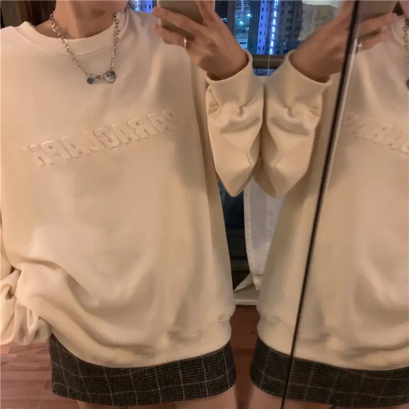 Women's Teal Printed Long Sleeve Sweatshirt — feature 54