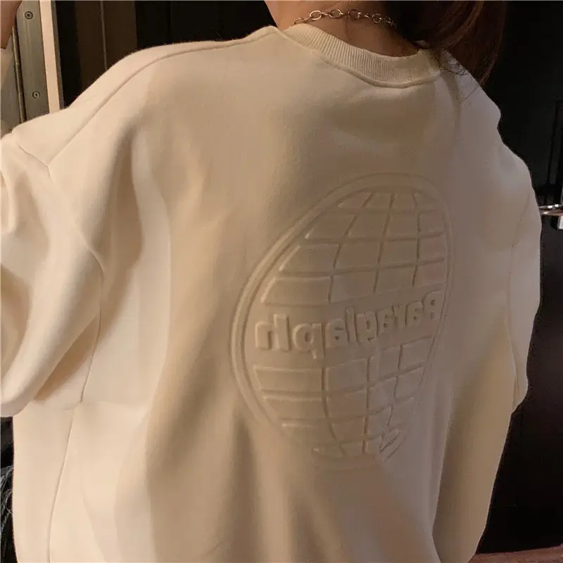 Women's Teal Printed Long Sleeve Sweatshirt — feature 58