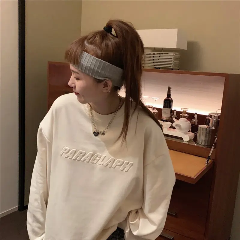 Women's Teal Printed Long Sleeve Sweatshirt — feature 59