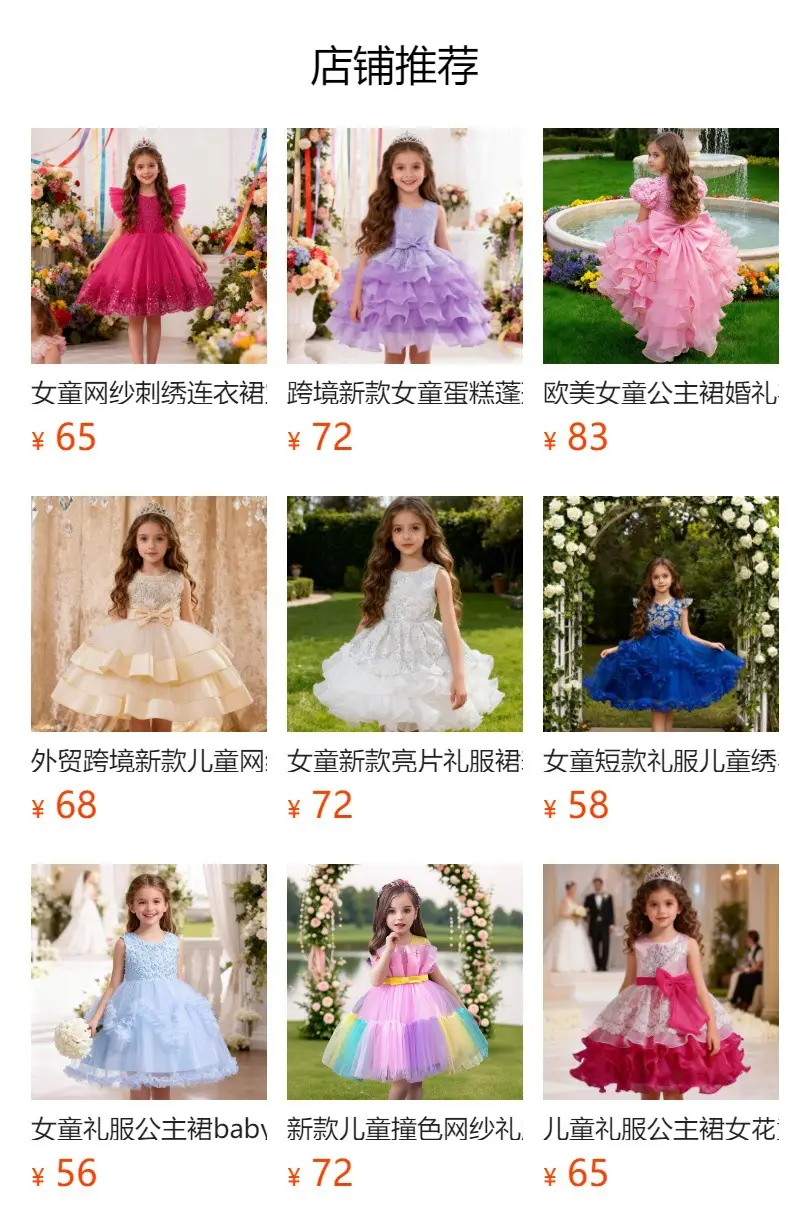 Blue Tulle Princess Dress for Girls Wedding Dance Party — feature 1