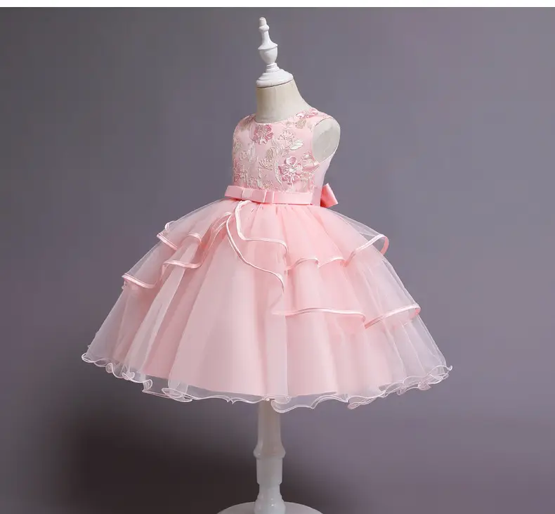 Blue Tulle Princess Dress for Girls Wedding Dance Party — feature 17