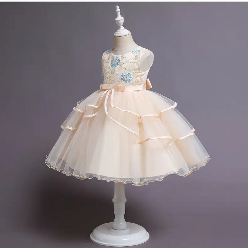 Blue Tulle Princess Dress for Girls Wedding Dance Party — feature 20