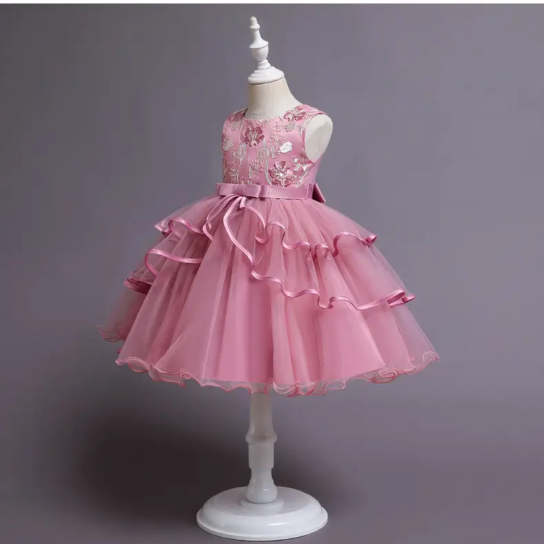 Blue Tulle Princess Dress for Girls Wedding Dance Party — feature 23